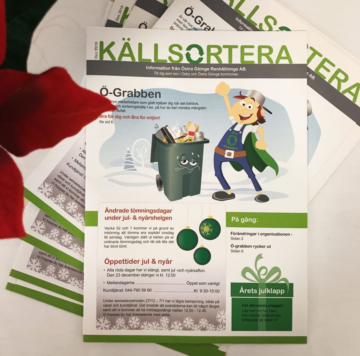 Källsortera december – 18 ute nu! Observera rättelser: