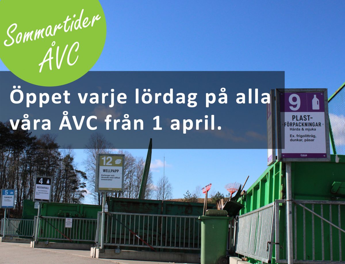 Sommartider ÅVC – Öppet varje lördag