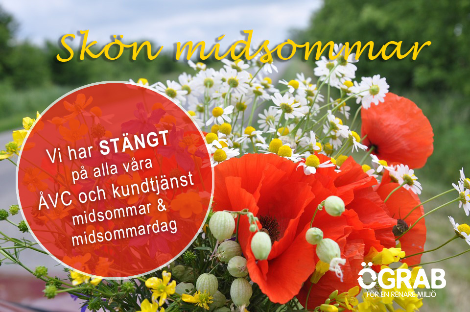 Stängt Midsommarhelgen